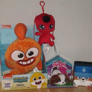 Wholesale lot of 4 Plush Rubble FurReal Puppy TikKi Plush Baby Shark William New